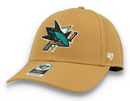 Men's San Jose Sharks Hat NHL '47 Curved Camel Snapback Cap - New