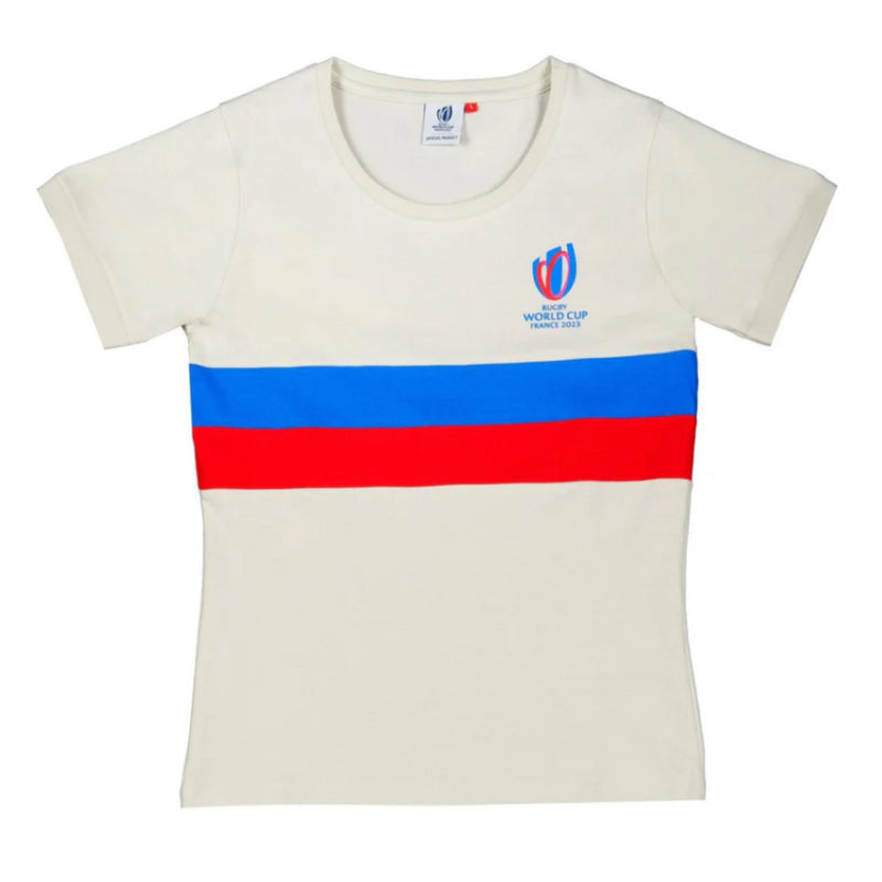 Rugby World Cup 2023 T-Shirt Women's Striped Cut & Sew Top