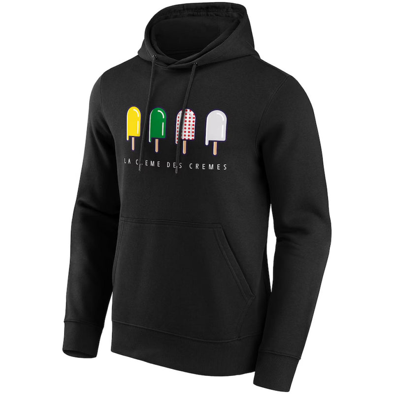 Tour de France Hoodie Men's Cycling Creme Graphic Black Top