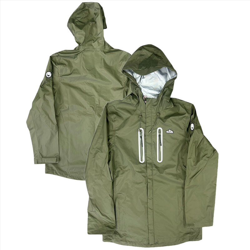 Snowdonia Men's Waterproof Jacket Khaki Tech Pocket Jacket