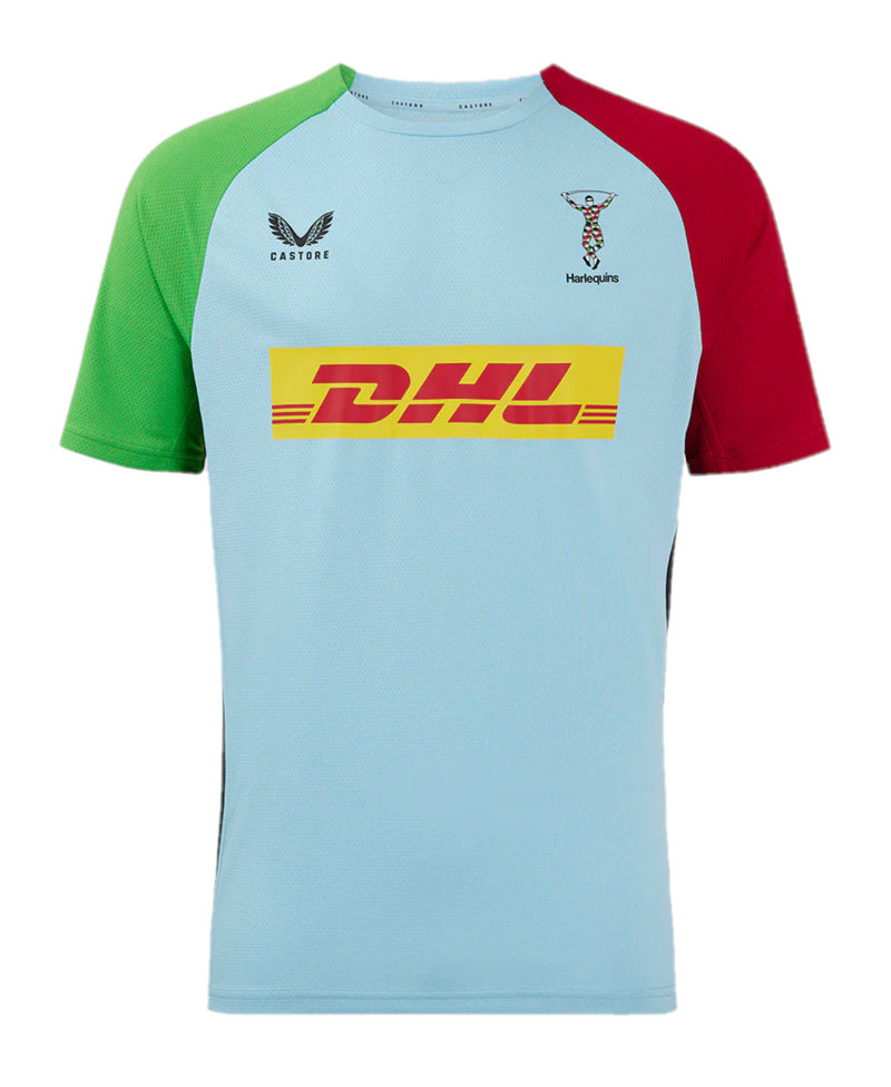 Harlequins Rugby Men's T-Shirt Castore Training Pro Players Top