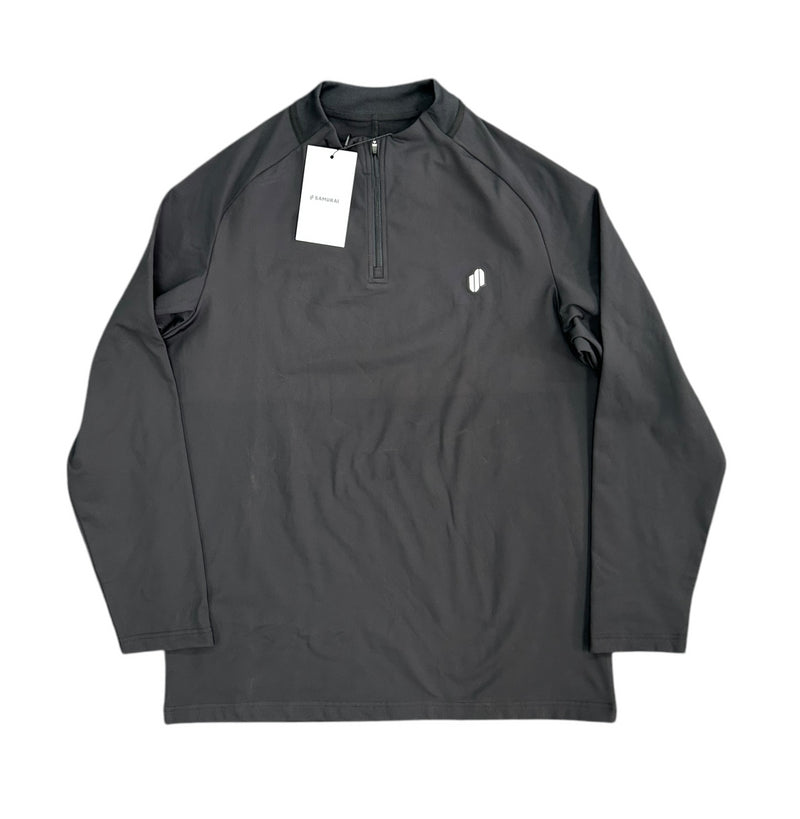 Samurai 1/4 Zip Top Men's Rugby Training Black Top