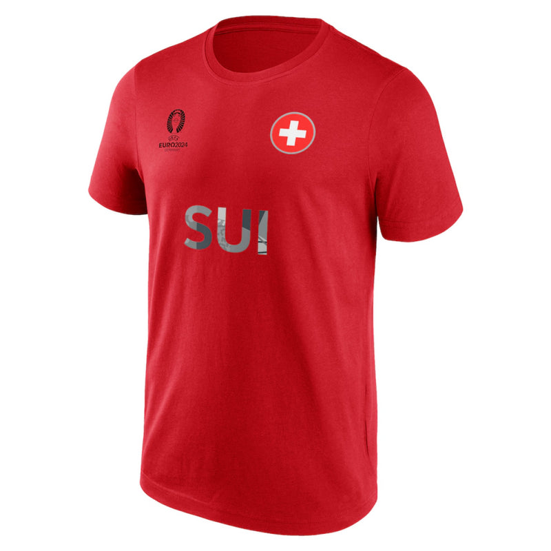 Switzerland UEFA Men's T-Shirt Euro 2024 Nation Flag Top