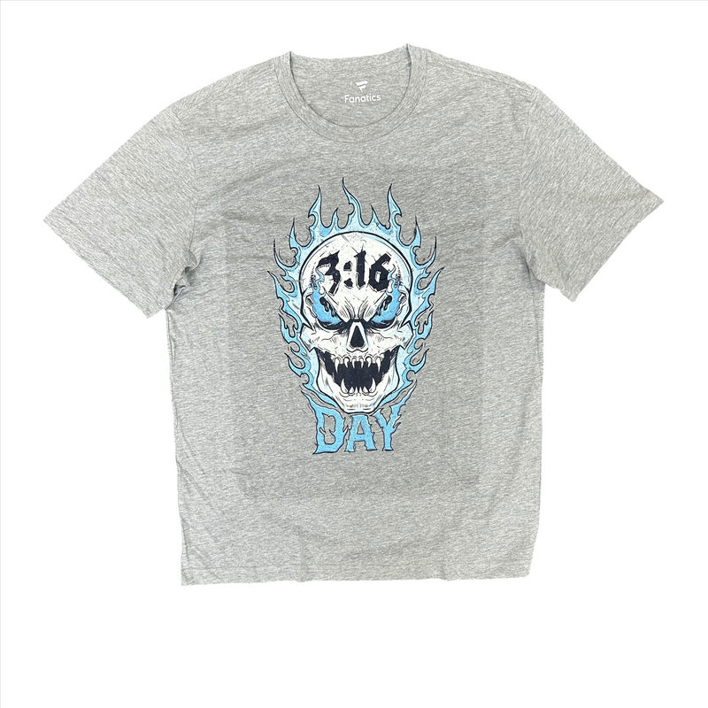 Steve Austin WWE T-Shirt Men's Stone Cold 3:16 Day Grey Top