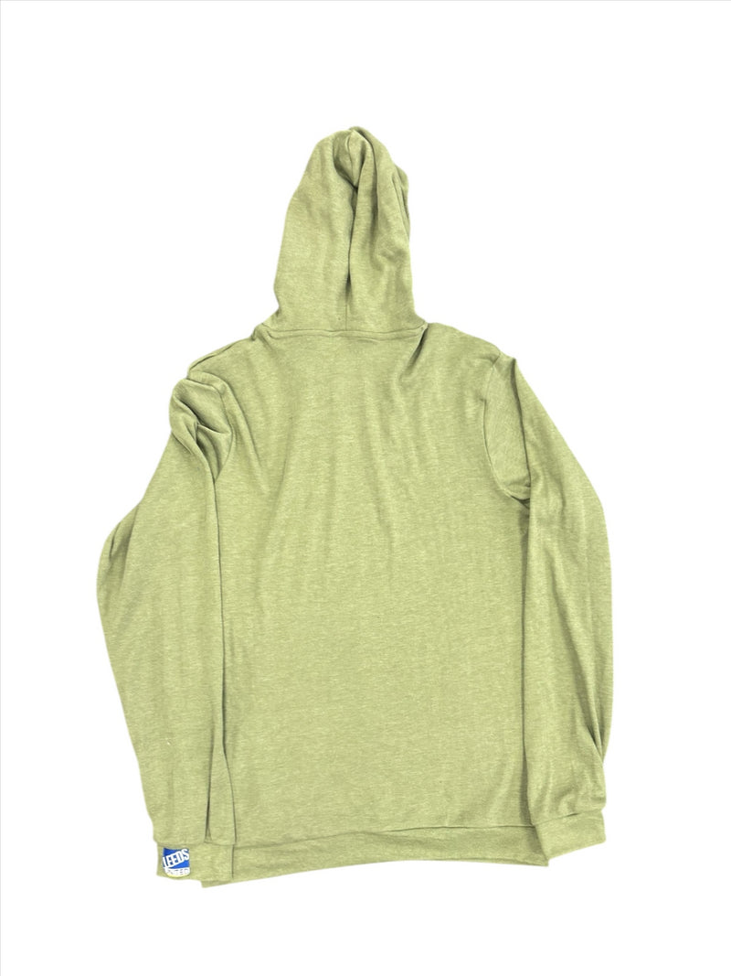 Leeds United Men's Hoodie Football Lounge Khaki Hoodie