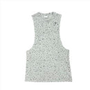 Gymshark Men's Tank Top Light Grey Micro Print Drop Arm Vest