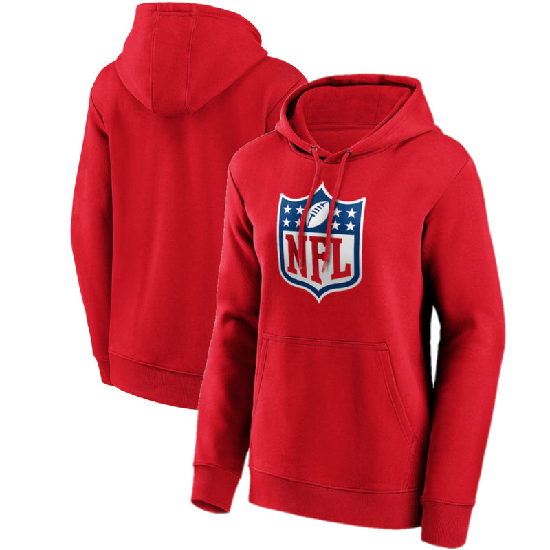 NFL Shield Women's Hoodie Red Primary Logo Graphic Hoodie