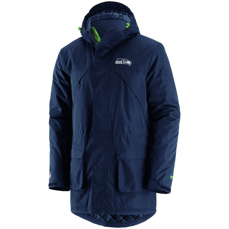 Seattle Seahawks NFL Jacket Men's Navy Heavyweight Jacket