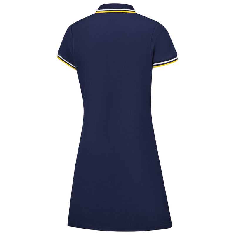 Leeds United Polo Shirt Dress Women's Football LUFC Navy Top