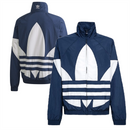 adidas Originals Men's Jacket Blue Large Logo Zip Jacket