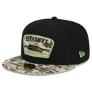 Seattle Seahawks NFL Cap Men's New Era Black Fitted Hat