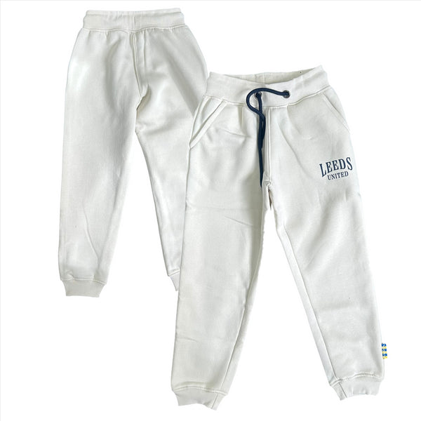 Leeds United Kid's Trousers Football White Jog Pants