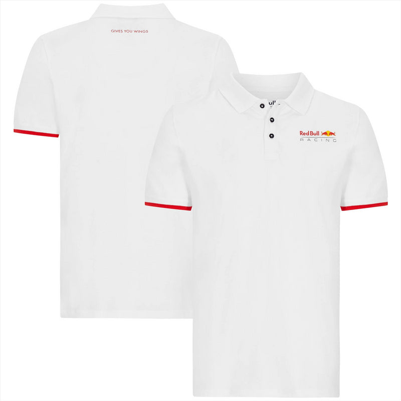 Red Bull Racing Polo Men's F1 Stichd Classic White Polo Shirt