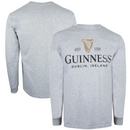 Guiness Harp Men's T-Shirt Grey Logo Long Sleeve Top