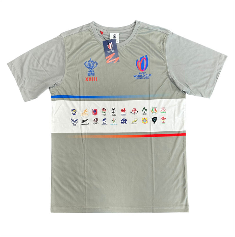 Rugby World Cup 2023 T-Shirt Men's 20 Unions Stripe Top