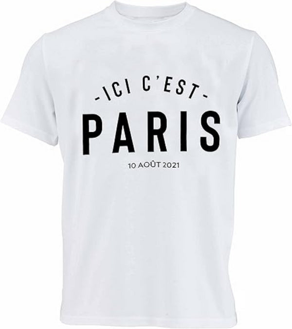 PSG Football Men's T-Shirt Paris Saint Germain White Top