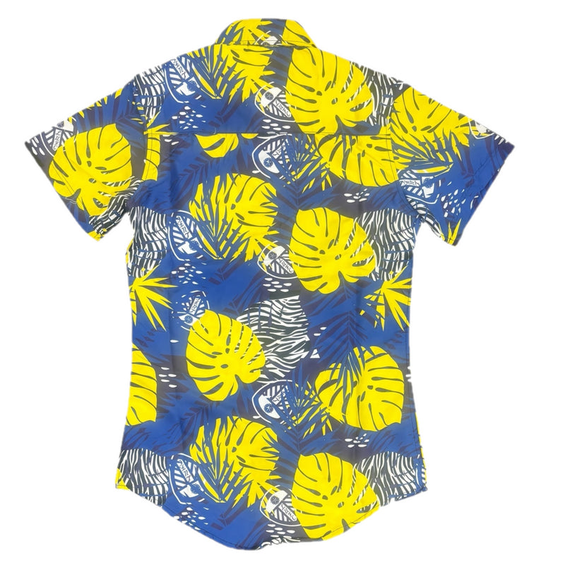 Leeds United Women's Shirt Hawaiian Button Up Top