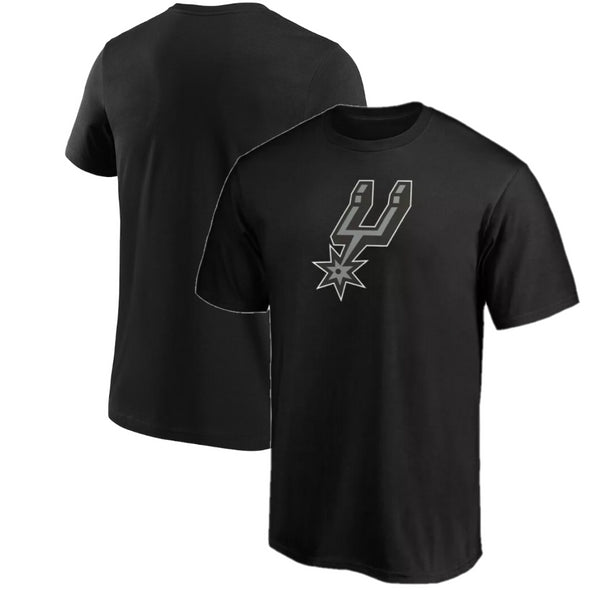 San Antonio Spurs T-Shirt Men's NBA Black Logo Graphic T-Shirt