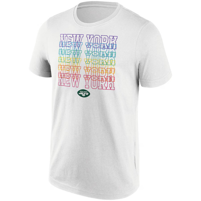 New York Jets T-Shirt Men's NFL Pride Graphic White Top