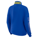 Los Angeles Rams Sweatshirt NFL Women's Erin Andrews Half Zip Top