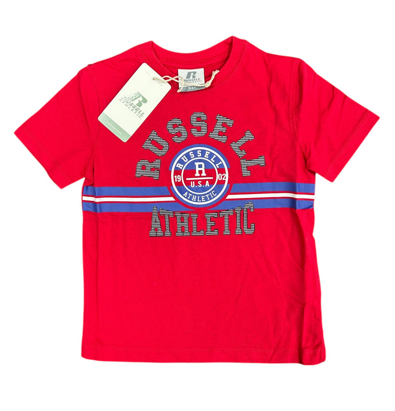 Russell Athletic Kid's T-Shirt Tango Red Graphic Top