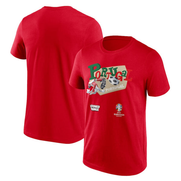 Portugal UEFA Men's T-Shirt Euro 2024 Looney Tunes Top