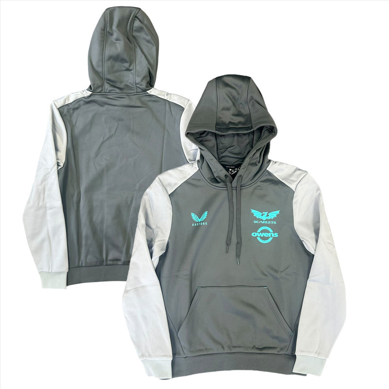 Scarlets Women's Rugby Hoodie Castore Grey Hoodie