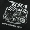 BSA Motorcycles Black T-Shirt Made In Birmingham Men's LS Top