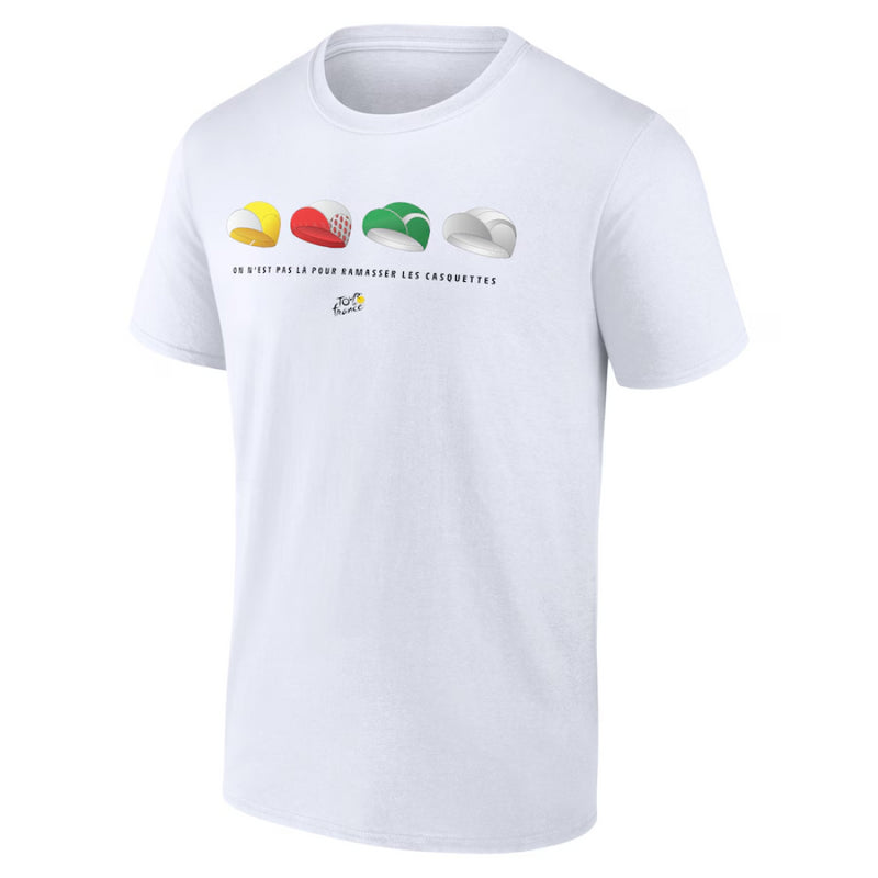 Tour De France T-Shirt Men's Cycling White Cap Graphic T-Shirt