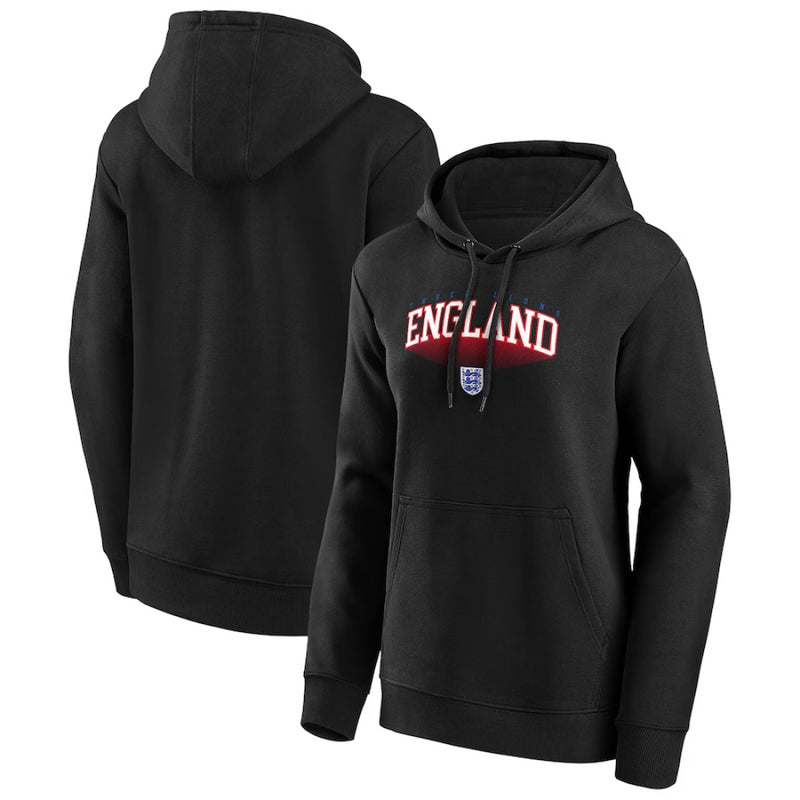 England Women's Football Hoodie Collegiate Graphic Black Hoodie