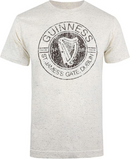 Guinness Men's Grey T-Shirt St James Gate Emblem Top