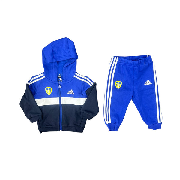 Leeds United Baby Bodysuit adidas Football Blue Tracksuit