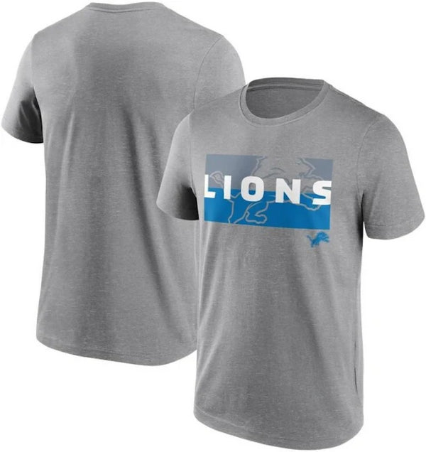 Detroit Lions Men's T-Shirt Square Off Logo NFL Top