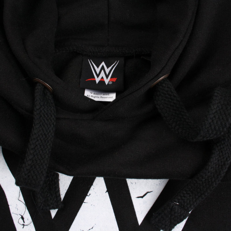 WWE Wrestling Men's Hoodie Logo Black Pullover Top