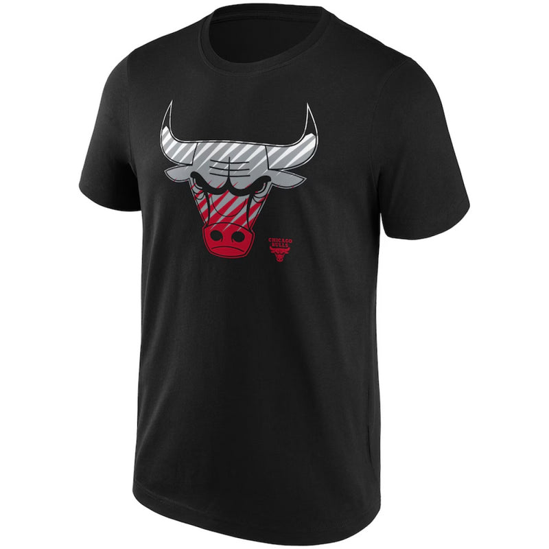 Chicago Bulls NBA T-Shirt Men's Fade Logo Black Top