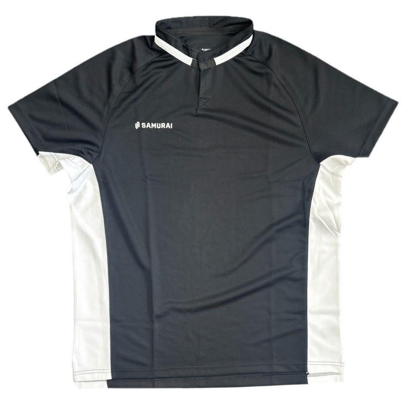 Samurai Rugby Men's Shirt White/Black Short Sleeve Top