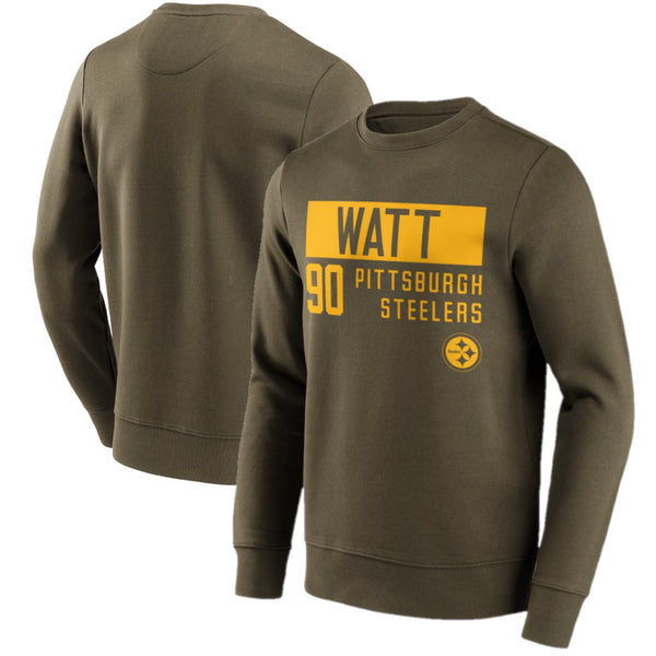 Pittsburgh Steelers Men's Sweatshirt TJ Watt Name & Number Top
