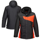 Portwest Men's Winter Jacket Black/Red PW2 Winter Coat