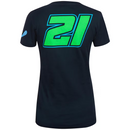 MotoGP Women's Black T-Shirt Franco Morbidelli 21 Top