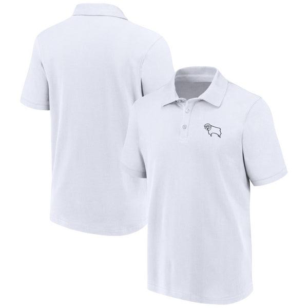 Derby County Men's Polo Top Football Small Crest Polo