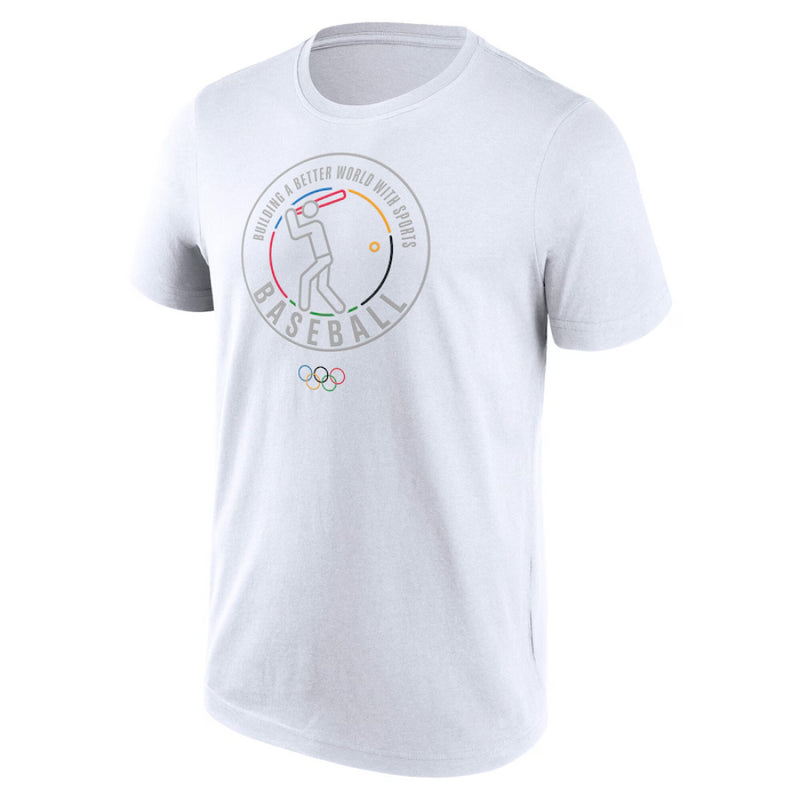 Olympics Collection Men's T-Shirt White Baseball Pictogram Top