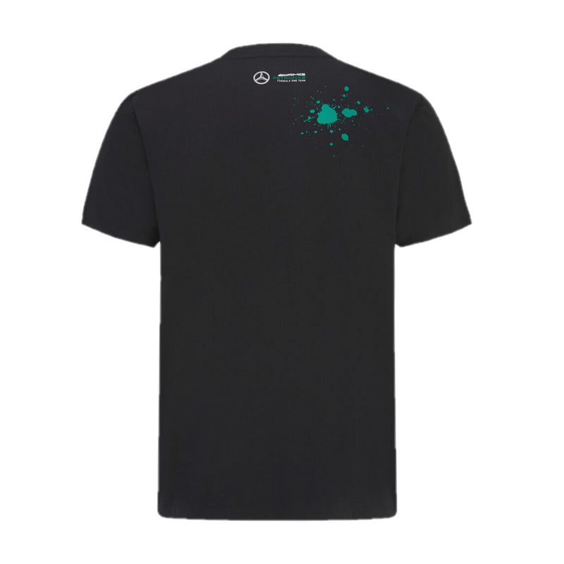 Mercedes Men's F1 T-Shirt Lewis Hamilton 44 Black T-Shirt