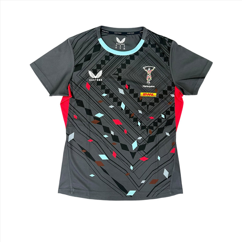 Harlequins Women's Rugby Shirt Castore Black Training Jersey