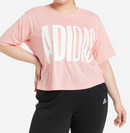 adidas Women's T-Shirt Pink Logo Top