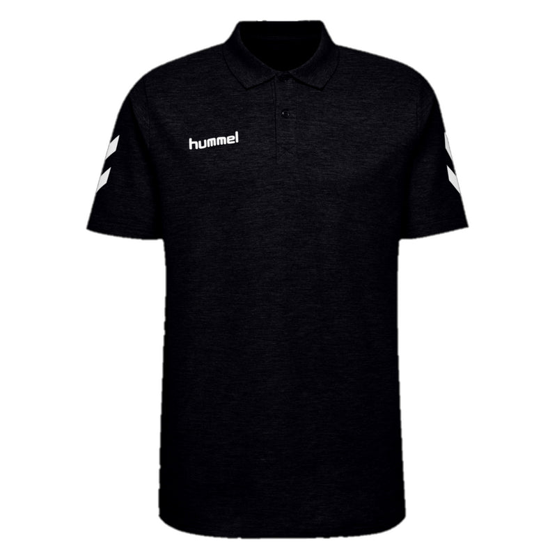 Hummel GO Cotton Polo Black Short Sleeve Football Polo Shirt