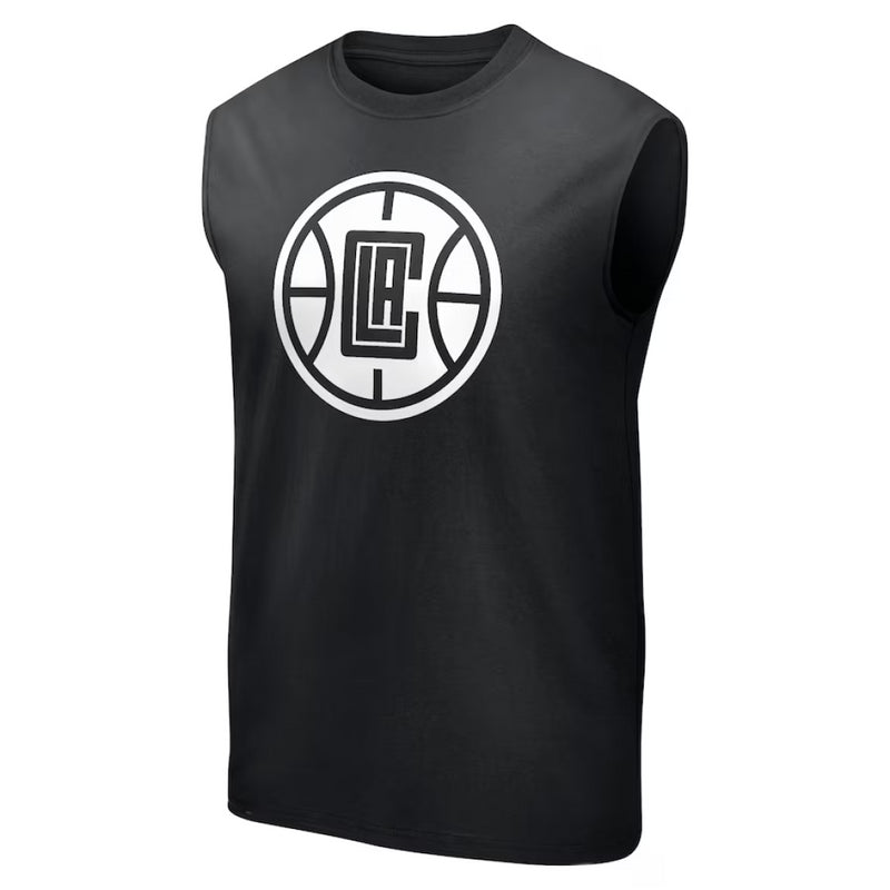 Los Angeles Clippers Vest Men's NBA Mono Logo Black Top