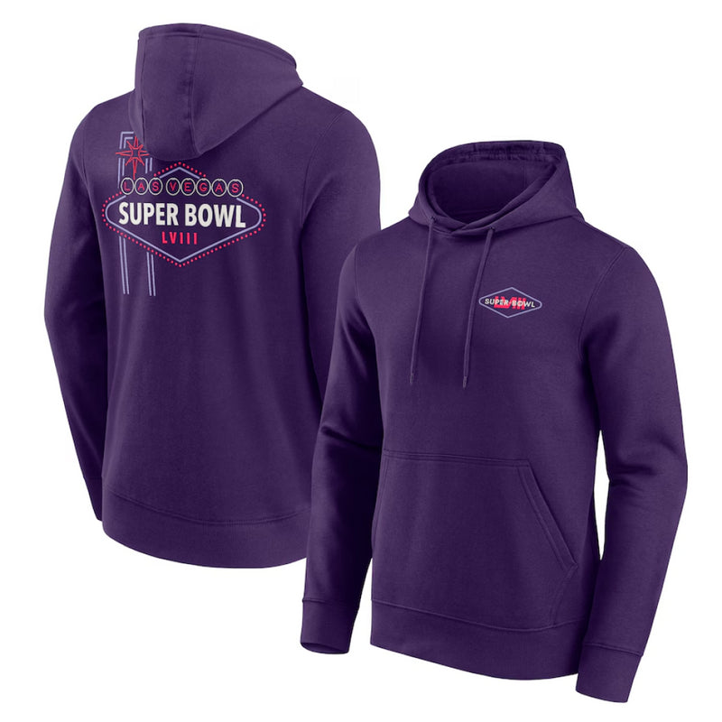 NfL Men's Purple Hoodie Super Bowl LVII Famous Sign Hoodie