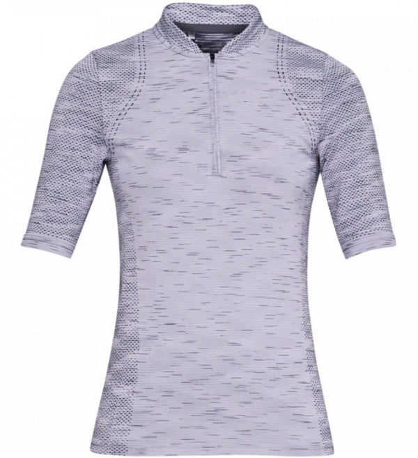 Under Armour Purple Polo Women's Seamless Zip Polo Top