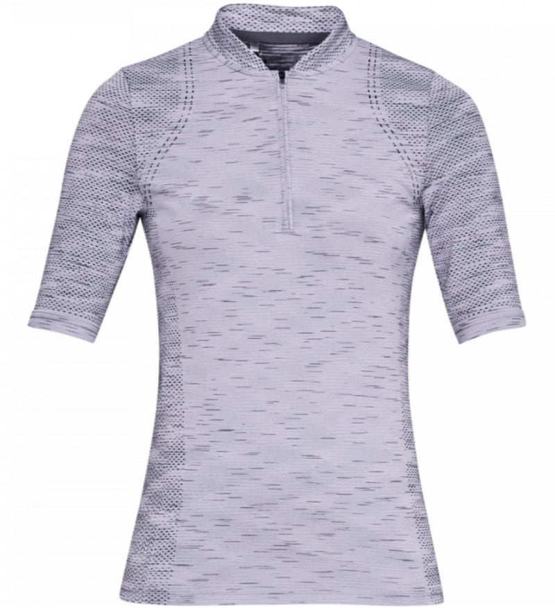 Under Armour Purple Polo Women's Seamless Zip Polo Top