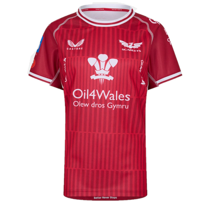 Scarlets Rugby Home Jersey Castore Men's Shirt